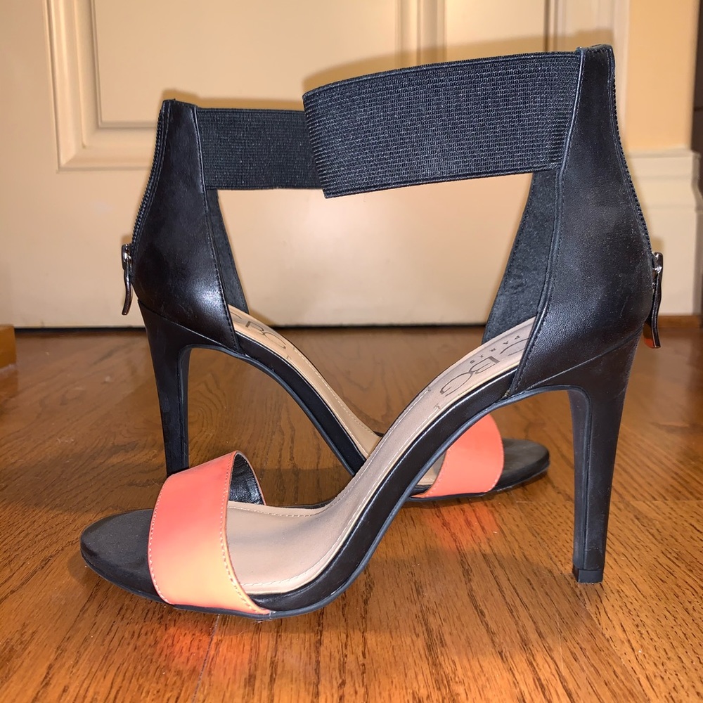 BCBG Paris Strappy Black Heels
